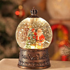 Snow Globe Christmas with Santa Claus, Lighted Christmas Snow Globes with Timer, Swirling Musical Glittering Snowglobe Lantern for Decorations(Santa Claus Gifts)