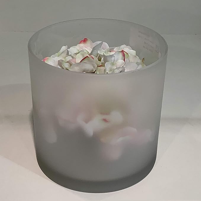 WGV Cylinder Vase Bulk, Diameter 5", Height 5", Frosted Glass Floral Planter Container, Floating Candle Holder for Wedding Party Event Home Office Decor, 12 Pieces