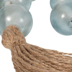 Elegant Glass Beads Garland Accent for Home Decor and Bathroom - Layered Surface Accent for Office, Room and Living Room - Modern Shelf and Coffee Table Decor for Curated Spaces - 2", Blue