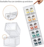 HOMIDEC Shoe Storage, 8 Pack Shoe Organizer Clear Hard Plastic Shoe Box, Shoe Boxes Clear Plastic Stackable, Shoe Boxes with Lids for Size 13