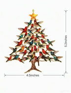Stacked Hummingbird Christmas Decorations Hummingbird Christmas Ornament, 2D Laser-Cut Iron Metal Decor for Holiday, 2025