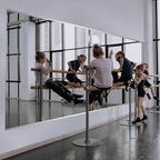 Ruomeng Home Gym Mirror, 48''x24''x2PCS Full Length, Large Frameless Body Mirror Tempered Glass for Gym, Workout, Yoga, Garage, Dance Studio