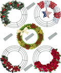 5-Pack 10 Inch Wire Wreath Frame – Round Metal Wreath Form with Ring Design for DIY Crafts, Floral Projects, and Home Decor – Dark Green Wire Frame for Christmas Holiday & Weddings