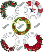5-Pack 10 Inch Wire Wreath Frame – Round Metal Wreath Form with Ring Design for DIY Crafts, Floral Projects, and Home Decor – Dark Green Wire Frame for Christmas Holiday & Weddings