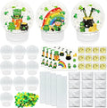 12 Set St. Patricks Day Glitter Snow Globe DIY Craft Kits, Clear Plastic Snow Globe Irish Party Crafts Kit for St. Patricks Day Party Favor Supplies Toddler Classroom Activities Gifts(St. Patricks)
