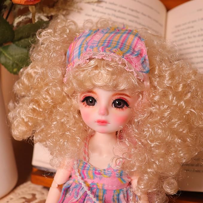 Original 1/6 Scale Anime Doll with Hand-Painted Face, Unique Cute Collectible Ball-Jointed Doll with Removable Outfit, 30cm Art Figure for Christmas & Birthday Gifts (Lola)