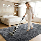 OLANLY 2x7 Machine Washable Runner Rugs for Hallway, Soft Fluffy Shaggy Bedside Rugs for Bedroom, Living Room, Indoor Floor Carpet for Kids Girls and Boys, Nursery Rooms, Home Decor Aesthetic, Grey