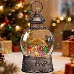 Nativity Scene Christmas Snow Globes, 10.24" Electric Light up Snow Globe Christmas, Festive Song 6H Timer & Dual Power, Musical Snowglobes Christmas Decorations Indoor Snowglobe Ornament