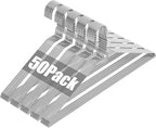 Wire Metal Clothes Hangers Bulk 50 Pack, 16 Inch 12 Gauge Standard Size, Slim Space Saving for Coat Suits Shirts Pants Skirts, Non Slip, Silver