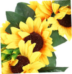 Garneck Artificial Sunflower Floral Swag Wedding Door Wreath Wall Hanging Garden Decor Home Decorative Accessory