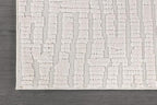Modern Micro Loop Indoor Area Rugs for Living Room Bedroom Kitchen Geometric Pebble White 6x9 Luxury Durable Low and High Pile Non-Shedding Stain Resistant Soft Area Carpet 6 x 9