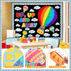 Epakh Hot Air Balloon Bulletin Board Set Hot Air Balloon DIY Classroom Decorations 3D Paper Cutouts for Back to School Preschool Elementary Summer Window Chalkboards Wall Door Decor
