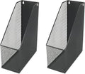 YBM HOME Mesh Steel Deluxe Magazine Rack, Extra Wide Magazine File Holder 2259-2 (2, Black)