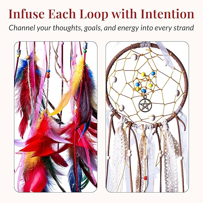 DIY Dream Catcher Kit (2 Pack): Make Your Dreamcatcher for Kids & Adults, Unleash Your Creativity, Create Two Unique Talismans, Make Your Very own Dream Catcher