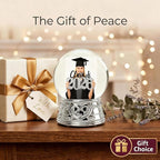 Snow Globe with 2 Sided Photo Frame, DIY Large Double Snowglobe with Picture Insert, for Family, Friends, Couples