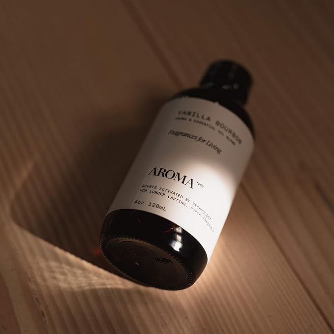 AromaTech Vanilla Bourbon Aroma Essential Oil Blend: Luxury Hotel Inspired Aromatherapy with Vanilla Bean, Bourbon & Oak Barrel for Ultrasonic Diffusers & Nebulizers (4 Fl Oz (Pack of 1))