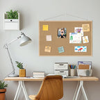 DAHAPYBOO Cork Board 2Pack,36x24 Bulletin Board for Office with Pin Oak Wood Boards, Message Board or Vision Board.