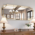 Kelly Miller Large Gold Wall Mirror, 26"x52" Gold Decorative Mirror Wall Vanity Mirror Bevelled Full Length Mirror for Bathroom Living Room Bedroom Farmhouse Fireplace Entryway