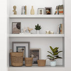 Vivelove Single Floating Shelves 36 Inches, 36 x 10 inch Deep x 1.8 in Thick, Long Floating Shelves for Bedroom, Living Room, Kitchen, Office, Shelves for Wall, Modern Home Decor, White