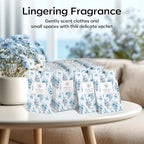 MYARO 20 Pack Scented Sachets Air Freshener for Home：Fresh Linen Hanging Fragrance Potpourri Bag – Home Decor Odor Freshener for Closet, Drawer, Storage, Suitcase, Bathroom – Housewarming Gift