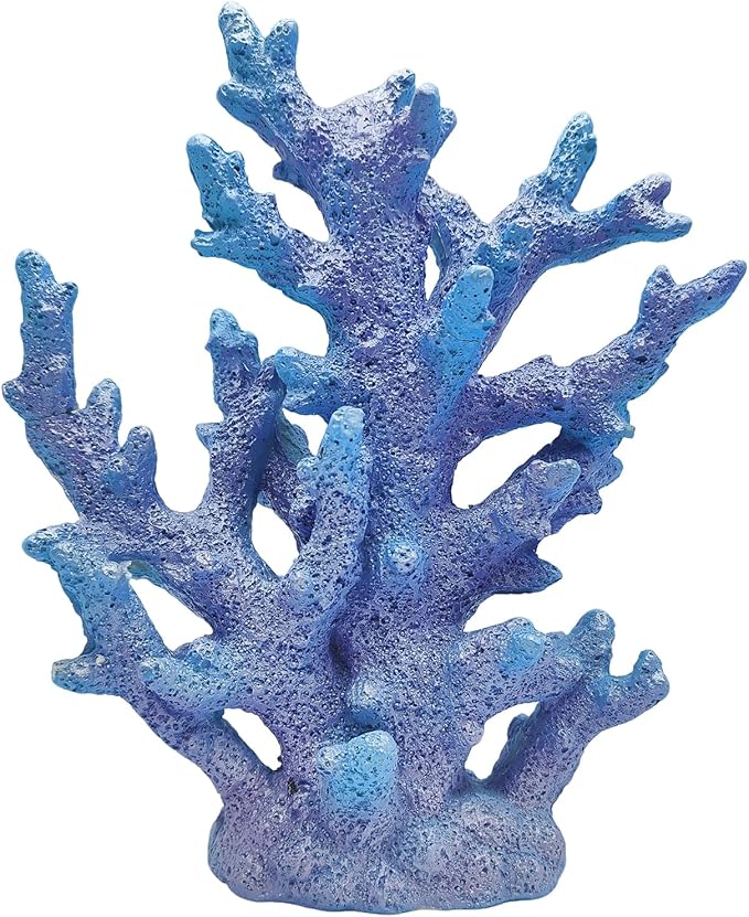 Etlemonde Beach Coastal Decor Coral Reef Home Decor Coral Statue Sculpture Home,Desk,Bathroom,Desktop Shelf Statue,Marine Themed Gifts (Gradual Blue Coral)