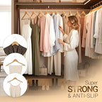 Utopia Home Premium Wooden Hangers 90 Pack - Durable & Slim Coat Hanger - Suit Hanger with 360-Degree Rotatable Hook - Wood Hangers with Shoulder Grooves (Natural Color)