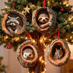 Forest Animal Christmas Ornaments,3D Hummingbird Christmas Tree Ornaments,Funny Forest Animal Ornaments for Hanging Decoration Gift for Animal Lovers & Easter Basket Stuffers