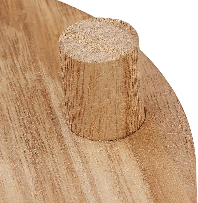 HOZEON 4 PCS Wooden Display Risers, Round Wooden Pedestal Stand for Dessert Display, Kitchen Organization, Retail Display and Home Decor(4 Sizes, Light Brown)
