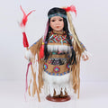 KINNEX COLLECTIONS SINCE 1997 16" Collectible Native American Indian Porcelain Doll (D16772)