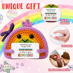 Positive Rainbow Handmade Crochet Doll - YOU ARE AWESOME Little Reminders - Appreciation Gift for Women Friend, Coworker, Inspirational Thank You Gift for Thanksgiving, Birthday, Christmas Ornaments