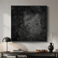 Large Framed Black Abstract Wall Art, Modern Square Canvas Painting Artwork for Walls, Minimalist Dark Moody Pictures for Living Room Bedroom Dining Room Hallway Office Wall Decor, 36x36 In