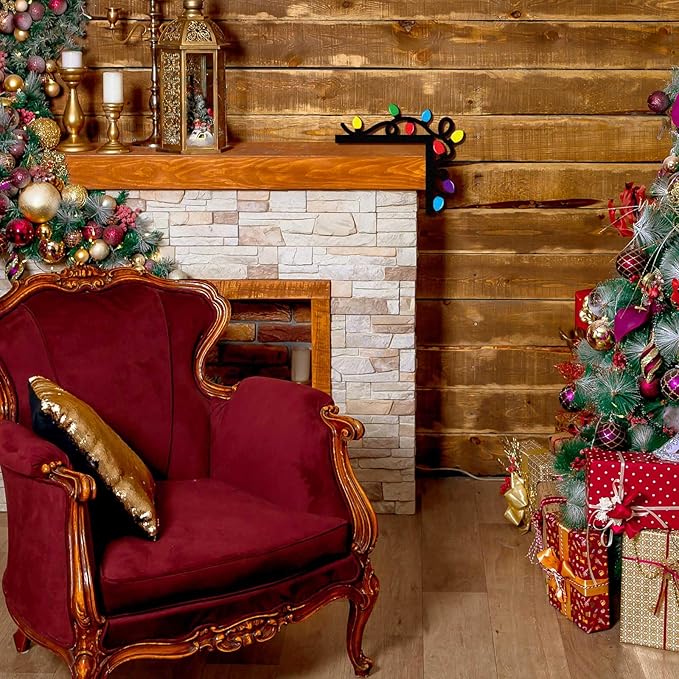 Pigort Christmas Door Toppers Christmas Door/Window Coner Decorations Christma Light Windows Walls DIY Craft for Party Ornament