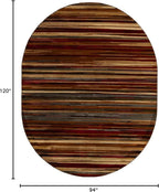 Unique Loom Barista Collection Area Rug - Icatu (7' 10" x 10' Oval, Beige/Brown)