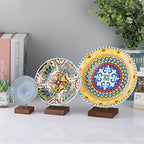 Hipiwe Rock Display Stand with Wooden Base Adjustable Metal Arms Display Stand Easel for Geode Mineral Agate Gemstones Fossils Plate and Photo,3.1"x3.1"x5"