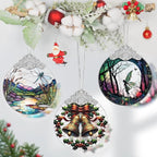 Stained Glass Bell Ornament - Christmas Tree Decorations, Ornaments for Tree, Holiday Gifts