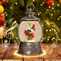 Christmas Cardinal Snow Globe 12.5In High, Musical Snow Globe Lantern Lights with 6 Hour Timer, Retro Style Holiday Glitter Globe for Xmas Home Decoration and Santa Gifts-Red Cardinal