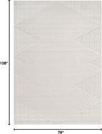 Modern Micro Loop Indoor Area Rugs for Living Room Bedroom Kitchen Geometric Triangle White 6x9 Luxury Durable Low and High Pile Non-Shedding Stain Resistant Soft Area Carpet 6 x 9