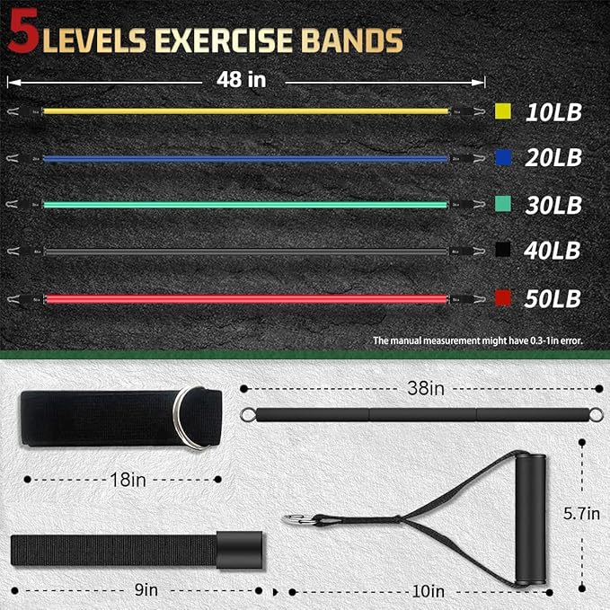 VEICK Resistance Bands, Exercise Bands, Workout Bands, Resistance Bands for Working Out with Handles for Men and Women, Exercising Bands for Fitness Weights Work Out at Home