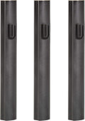 3-Piece Aluminum Door Mezuzah Cases: Special Profile, No Holes, 3-Inch 7cm Hebrew Parchment Scroll Holder Boxes