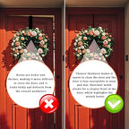 15" Wreath Hangers for Front Door,2 Pack Wreath Door Hanger,Non Scratch Over The Door Hooks Halloween Christmas Easter Decorations Welcome Sign for Front Door Décor, Slim Hangers