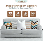 Pillowflex Synthetic Down Pillow Insert - 24x24 Down Alternative, Large Euro Pillow, Square Ultra Soft Throw, Euro Bed Sham - 1 Decorative Form