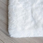 White Faux Bunny Fluffy Fur Rug Washable Area Rugs for Living Room Nursery Rugs for Bedroom 2x3 Rectange Rug Cute Home Décor