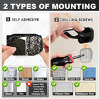 22 Pack Adhesive Hat Hooks for Wall, Removable Hat Rack for Baseball Caps, New Upgrade Wall Hat Holder, Hat Hanger(Black)