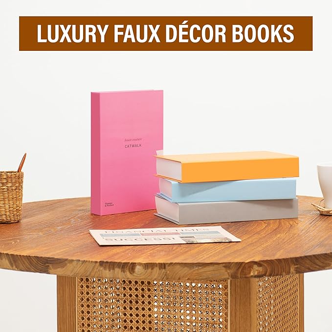PROBENEX ICON Large | 4 PCS Faux Decorative Books for Home Decor | Not Real Books (Cardboard Boxes) | Coffee Table, Shelf Styling & Modern Aesthetic Accent Pieces for Living Room