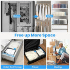 6Pack Thickened Space Saver Vacuum Storage Bags Medium for Clothes with Hand Pump, Vacuum Sealed Bags for Clothing, Comforters and Blankets