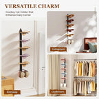 Cowboy Hat Rack for Wall, Cowboy Hat Holder Wall Mount Holds up to 6 Hats, Wooden Western Rustic Metal Hat-Organizer with Arrow Sign Board, Display and Decor Rack for Fedora, Sun Hats,Baseball Caps