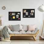 DAHAPYBOO Cork Board with Linen Black 2Pack,Bulletin Board 23"x17", Corkboards for Office Home School Message Board or Vision Board Decoration.