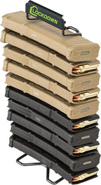 Lockdown Magazine Rack with Vinyl Coating and Steel Frame for Gun Vault Organization, Storage and Security