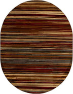 Unique Loom Barista Collection Area Rug - Icatu (7' 10" x 10' Oval, Beige/Brown)
