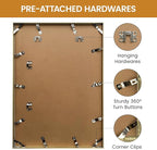 15x21 Aluminum Metal Picture Frame,Tempered Glass Gold Photo Frame 15x21 for Family Photo,Posters,Art,Document to Wall Mount Horizontally or Vertically